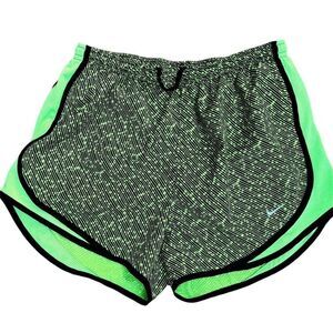 Nike Women's Running Shorts Lime Green/Black Size M Dri-FIT Activewear
